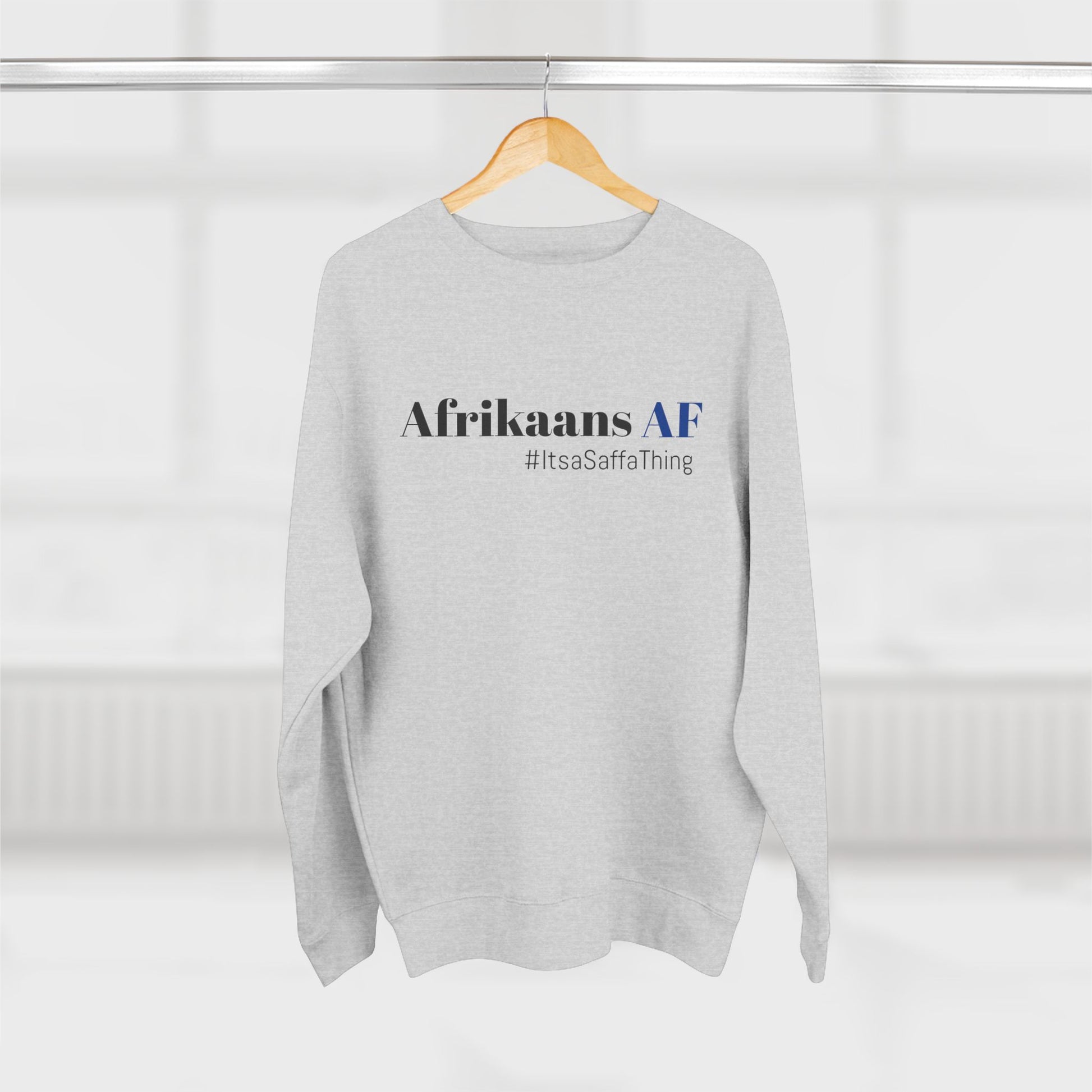 South African Pride Unisex Crewneck Sweatshirt - #AfrikaansAF #ProudlySaffa #LekkerGear #SaffaStyle