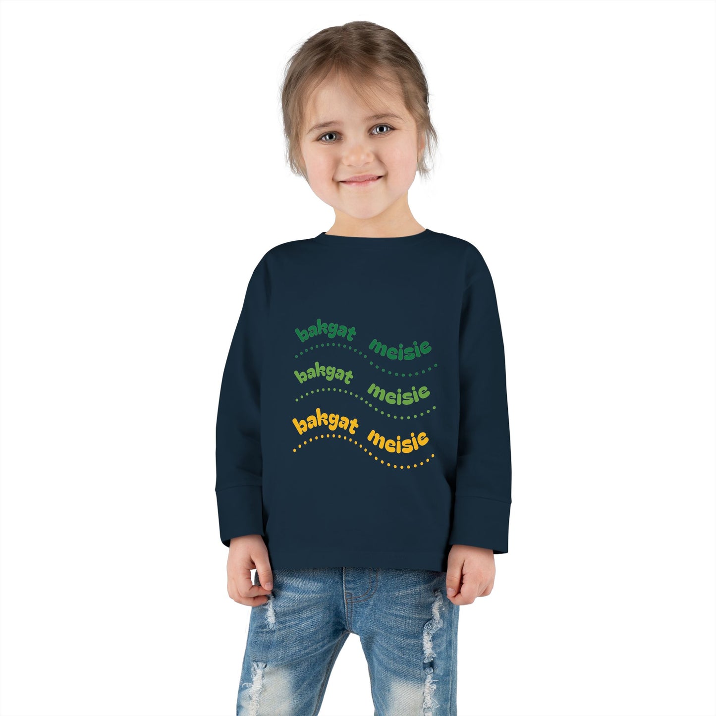 Bakgat Boytjie Long Sleeve Toddler Tee – “Made in RSA, Running on Coke & Chutney”