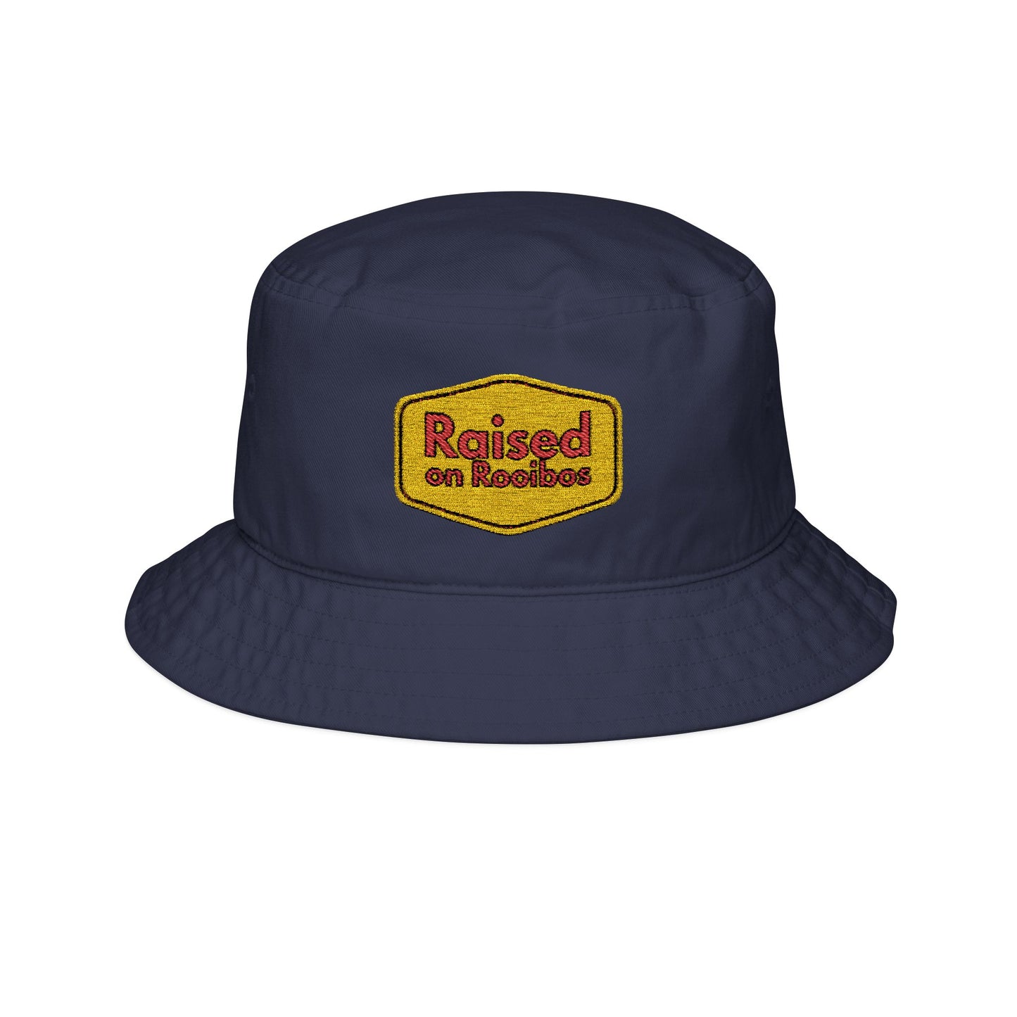 Raised on Rooibos Embroidered Bucket Hat for Trendy Look, Summer Fashion Accessory, Unisex Gift, Casual Wear, Beach Style