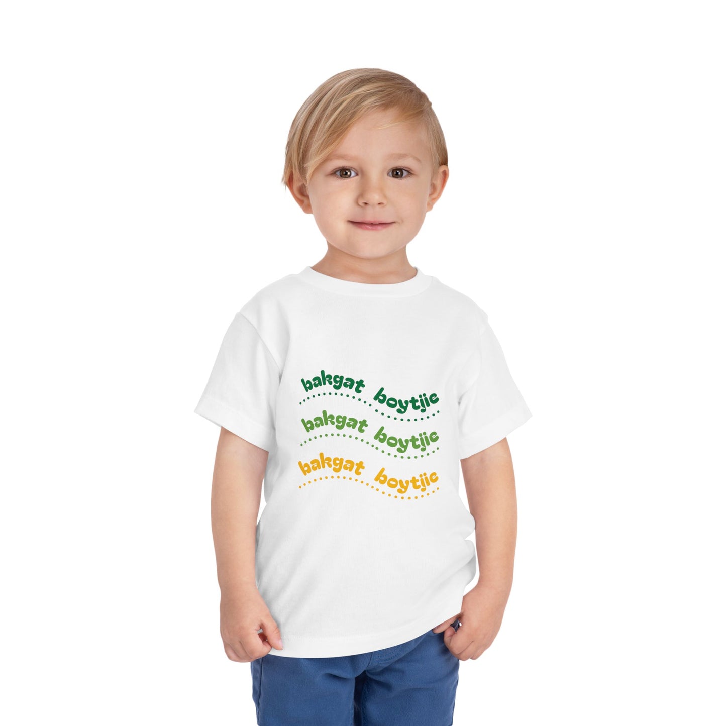 Bakgat Boytjie Toddler Tee – “Made in RSA, Running on Coke & Chutney”