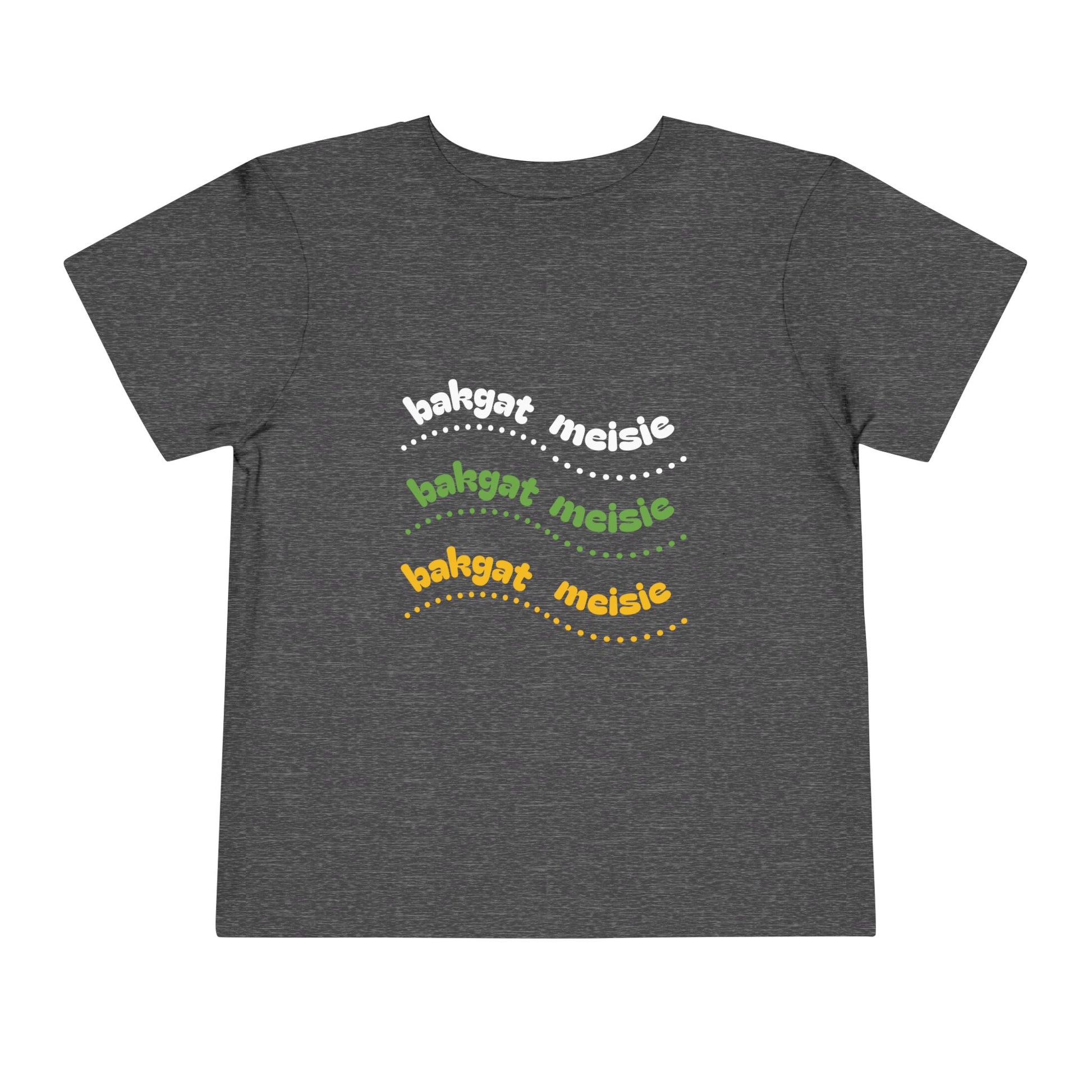 Bakgat Meisie Toddler Tee – “Made in RSA, Running on Coke & Chutney” | Playful Short Sleeve Shirt for Little Legends