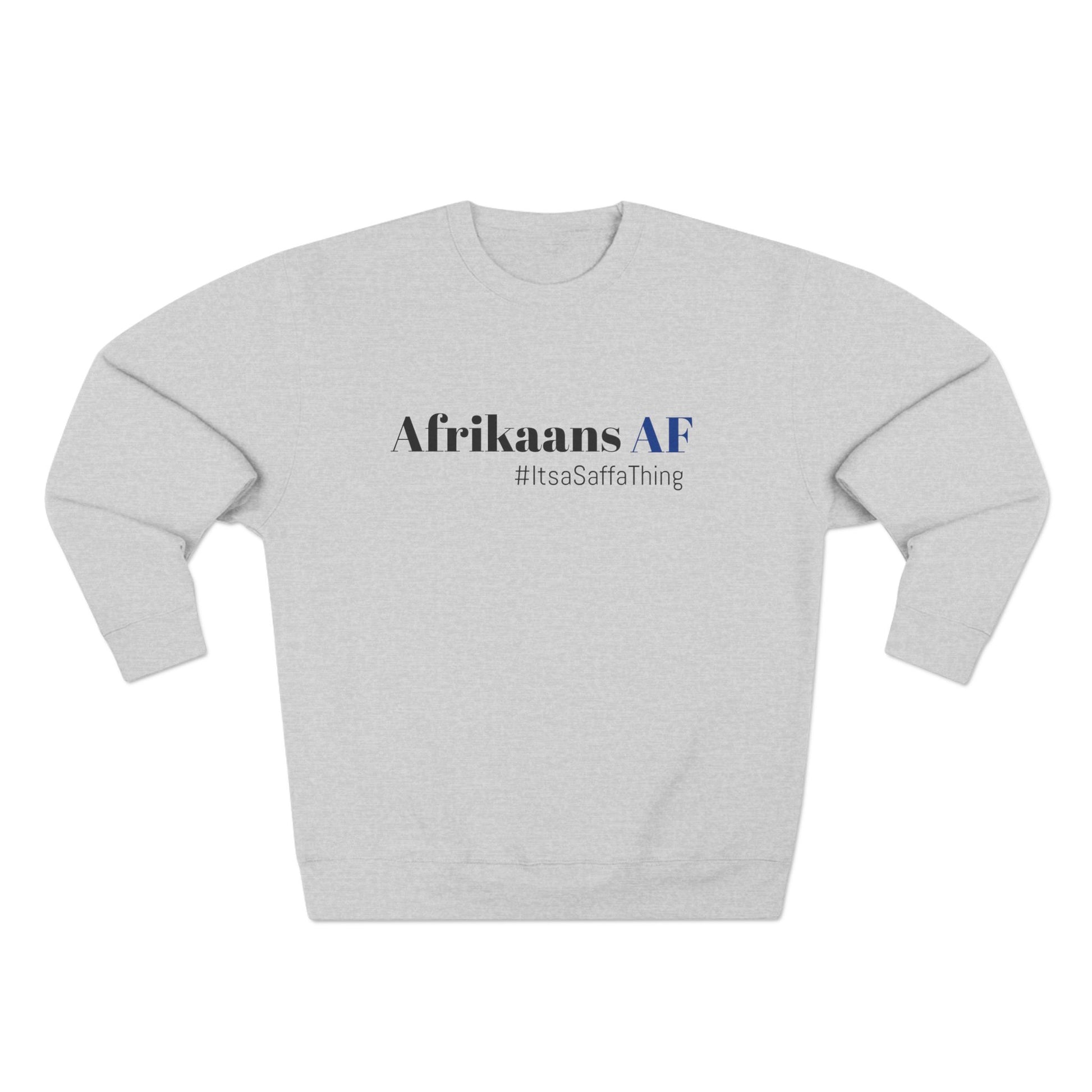 South African Pride Unisex Crewneck Sweatshirt - #AfrikaansAF #ProudlySaffa #LekkerGear #SaffaStyle