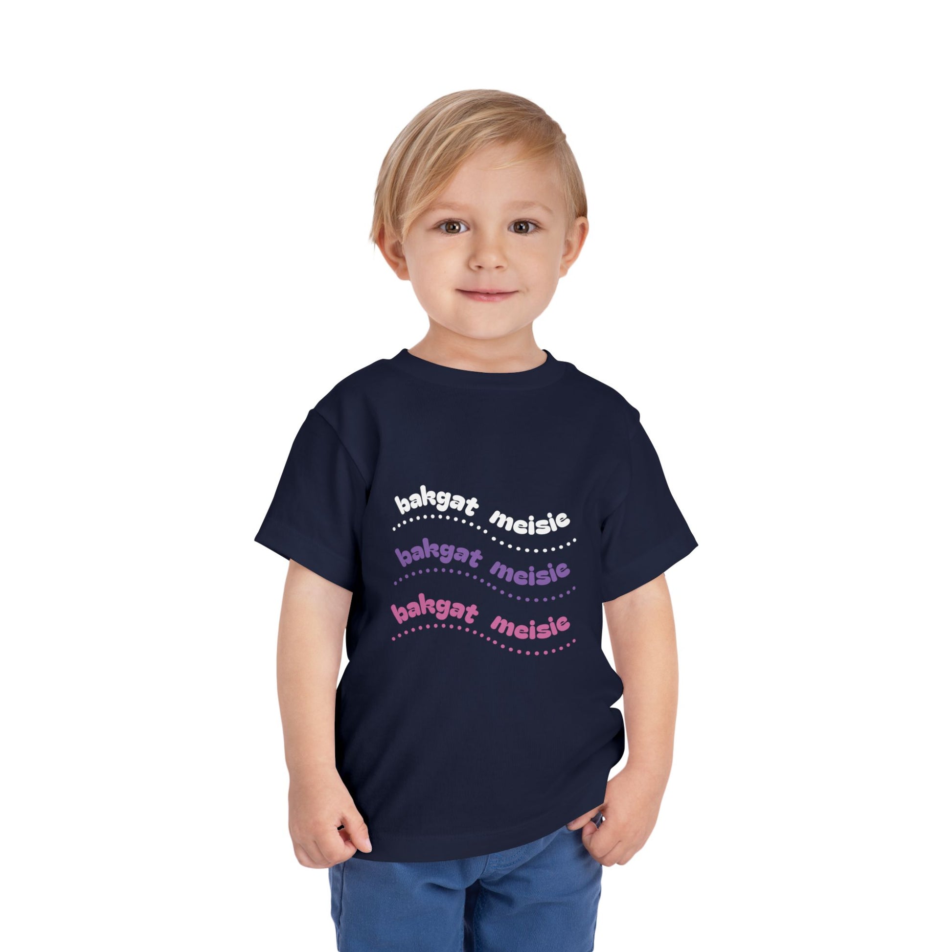 Bakgat Meisie Toddler Tee – “Made in RSA, Running on Coke & Chutney” | Playful Short Sleeve Shirt for Little Legends