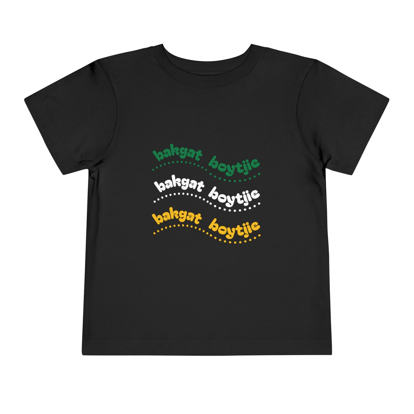Bakgat Boytjie Toddler Tee – “Made in RSA, Running on Coke & Chutney”
