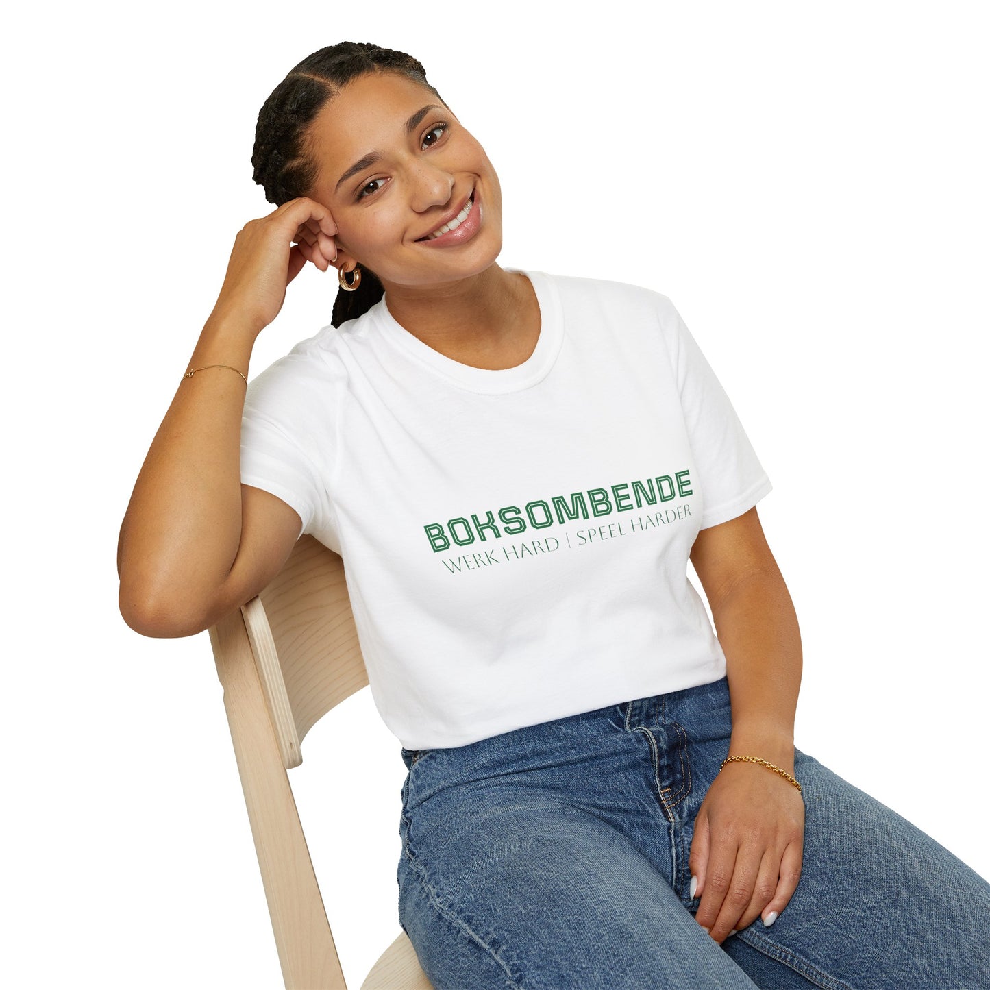 Boksombende T-Shirt – Werk Hard, Speel Harder