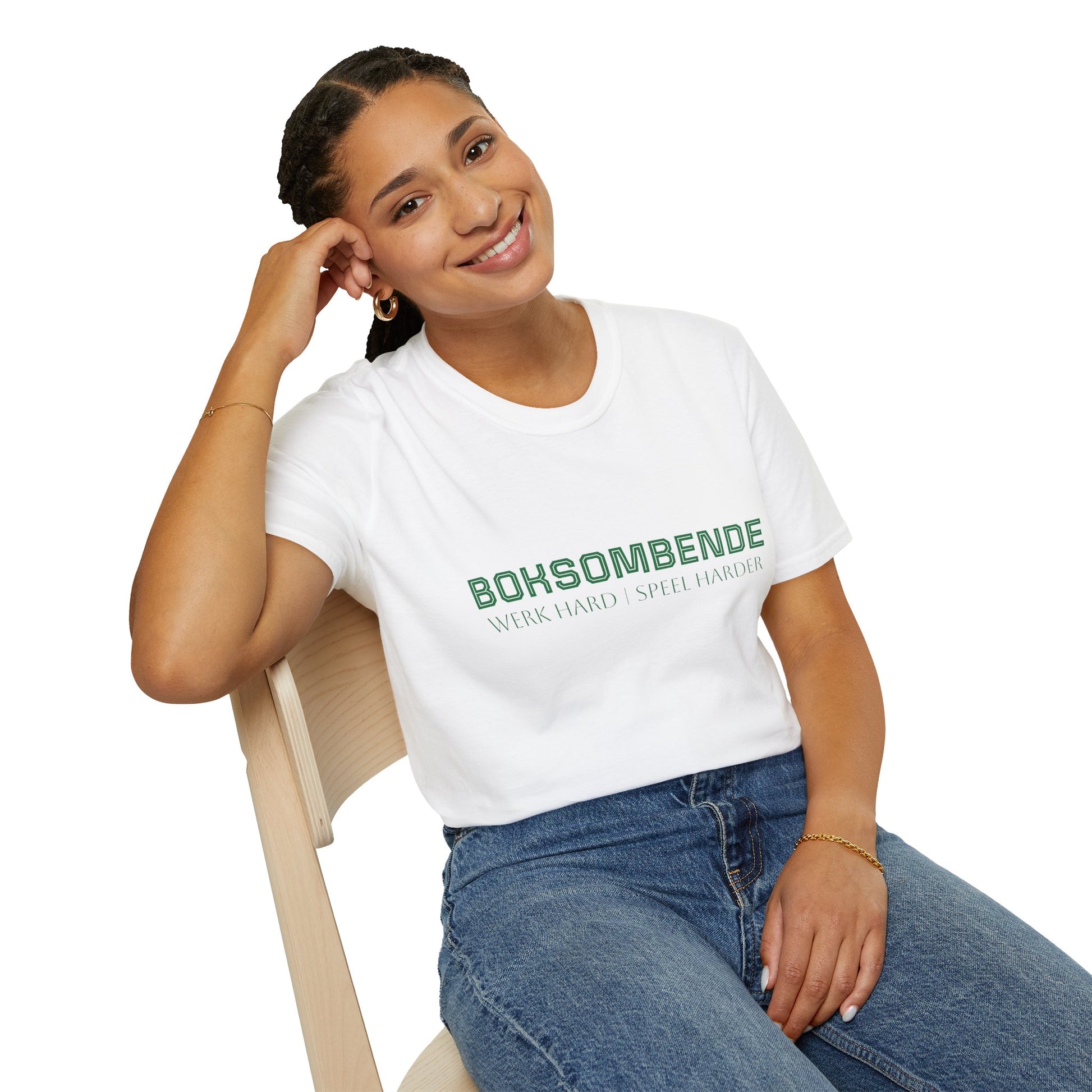 Boksombende T-Shirt – Werk Hard, Speel Harder