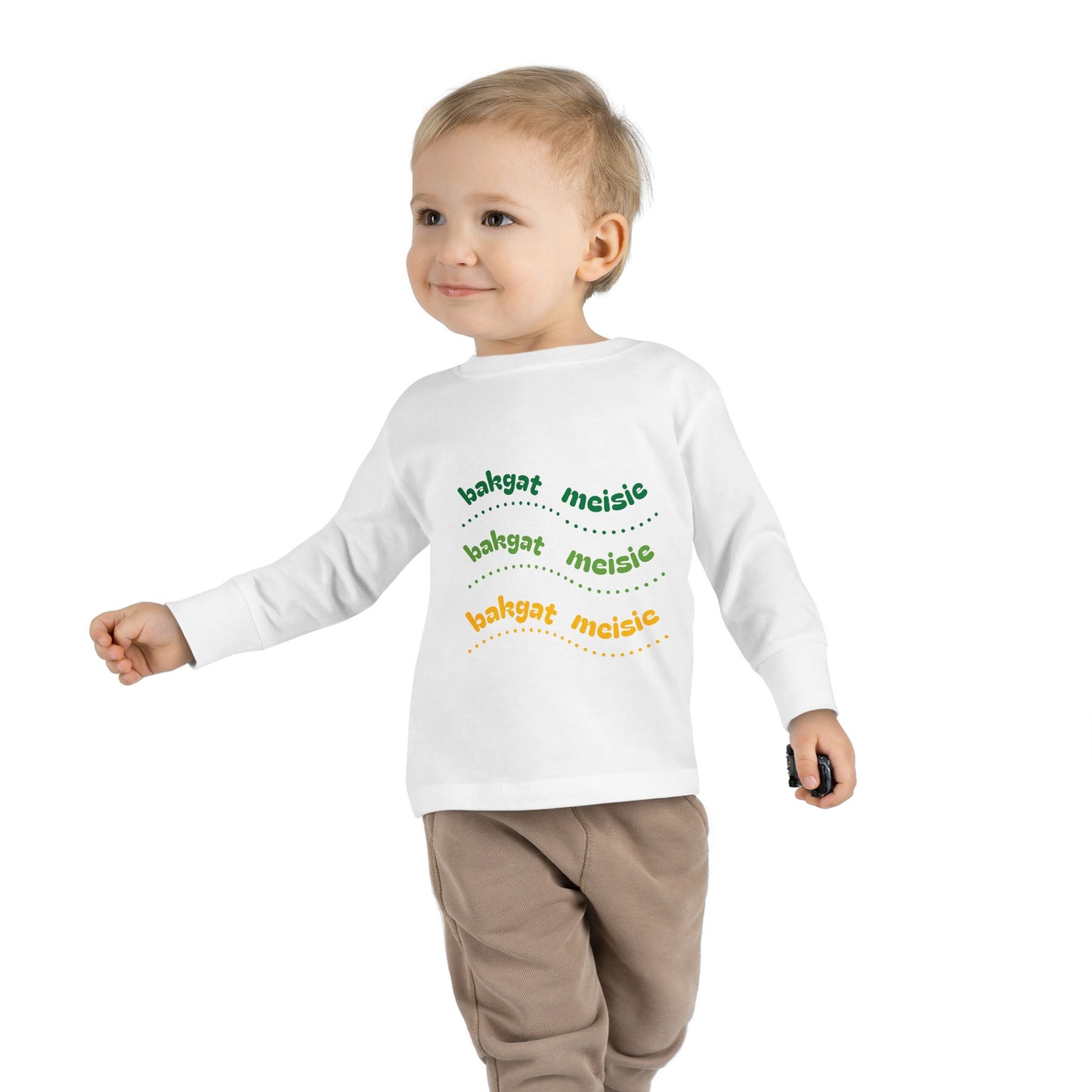 Bakgat Boytjie Long Sleeve Toddler Tee – “Made in RSA, Running on Coke & Chutney”