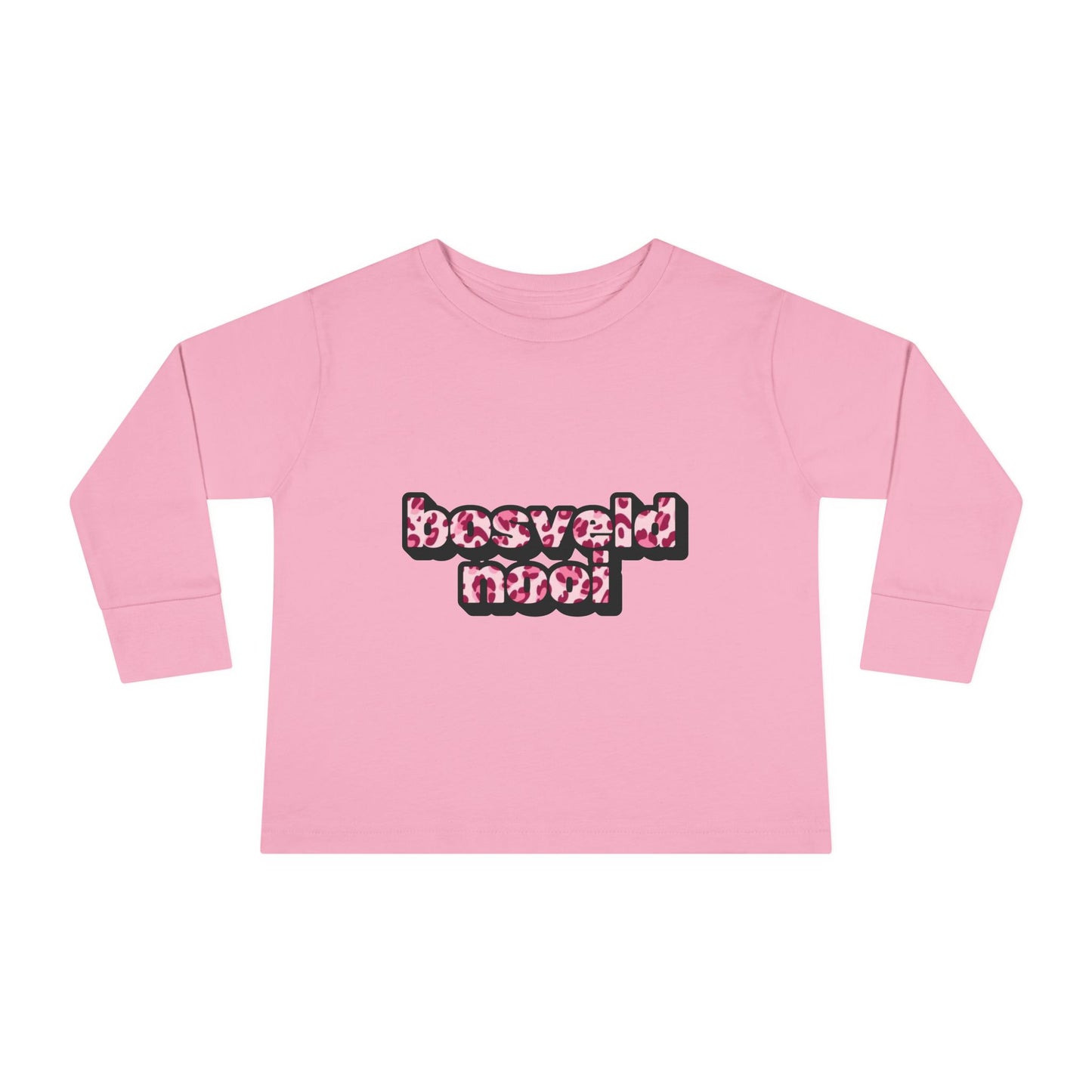 'Bosveld Nooi' - Toddler Long Sleeve Pink Leopard print