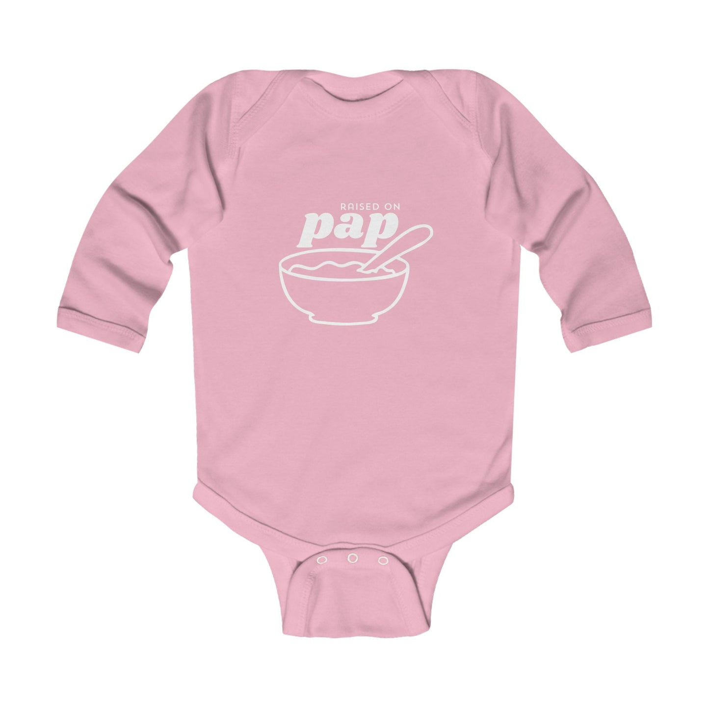 Raised on Pap – Baby Long Sleeve Bodysuit - Makes a Perfect Baby Gift, Nursery Outfit, Baby Shower Present, Newborn Clothes, Toddler Fashion