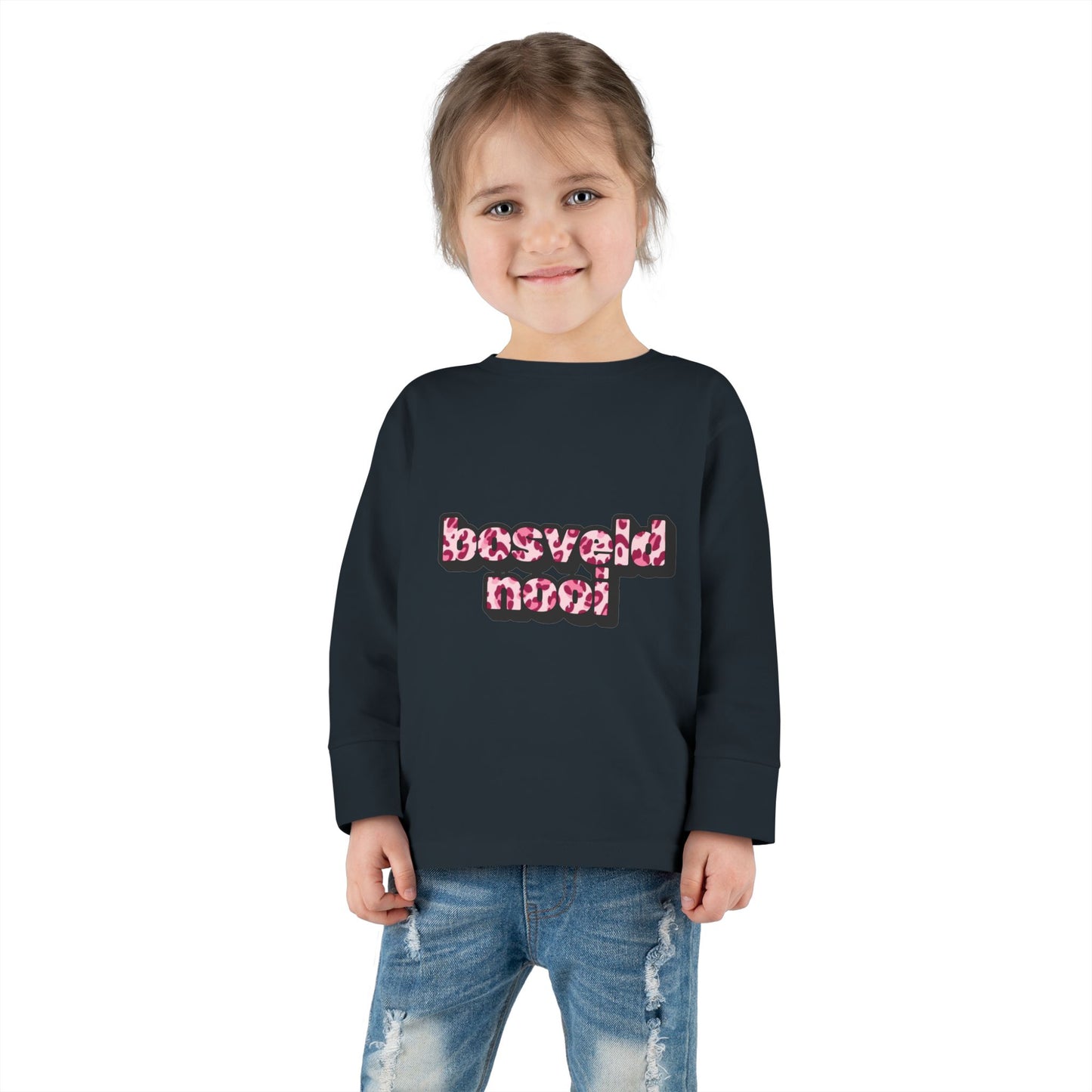 'Bosveld Nooi' - Toddler Long Sleeve Pink Leopard print
