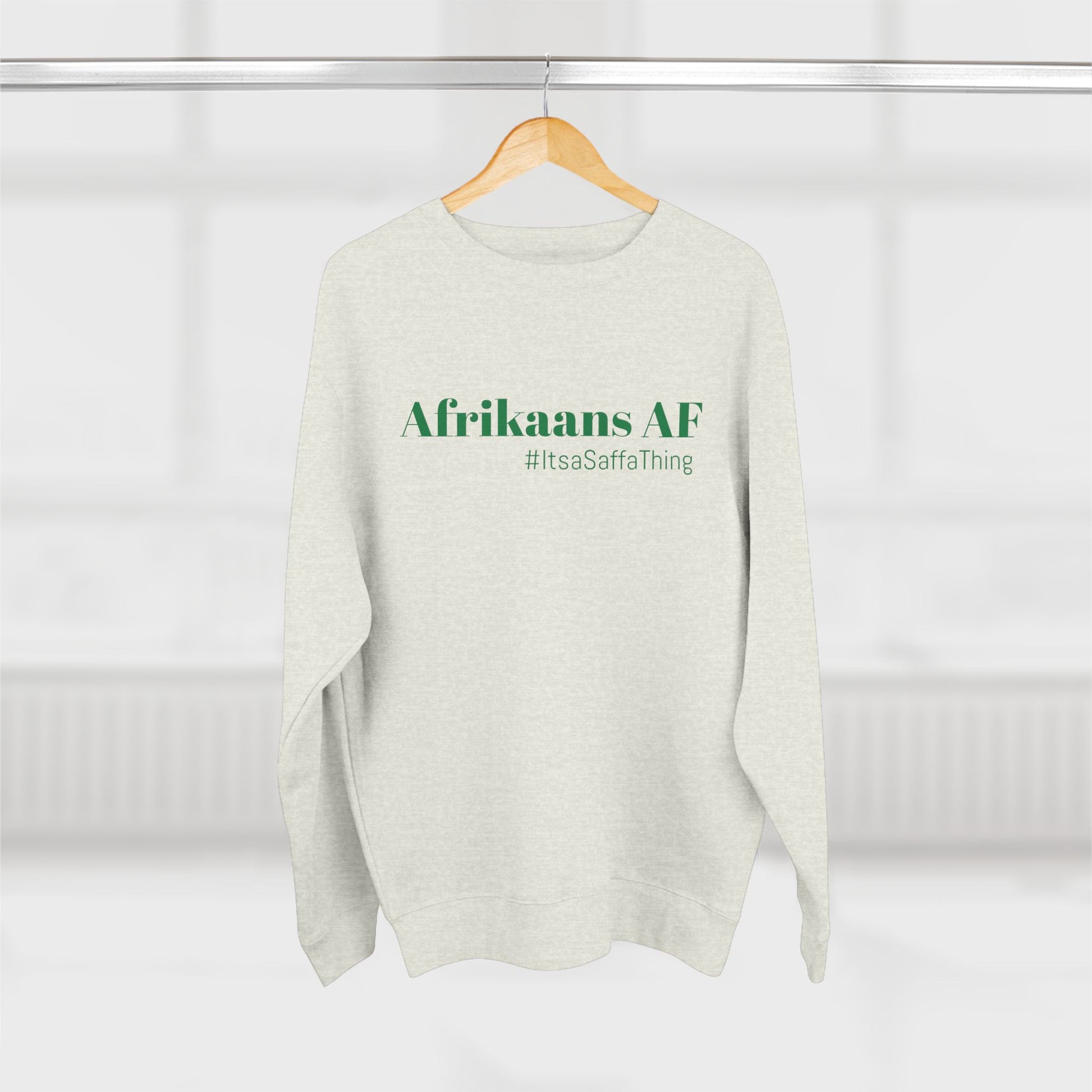 South African Pride Unisex Crewneck Sweatshirt - #AfrikaansAF #ProudlySaffa #LekkerGear #SaffaStyle