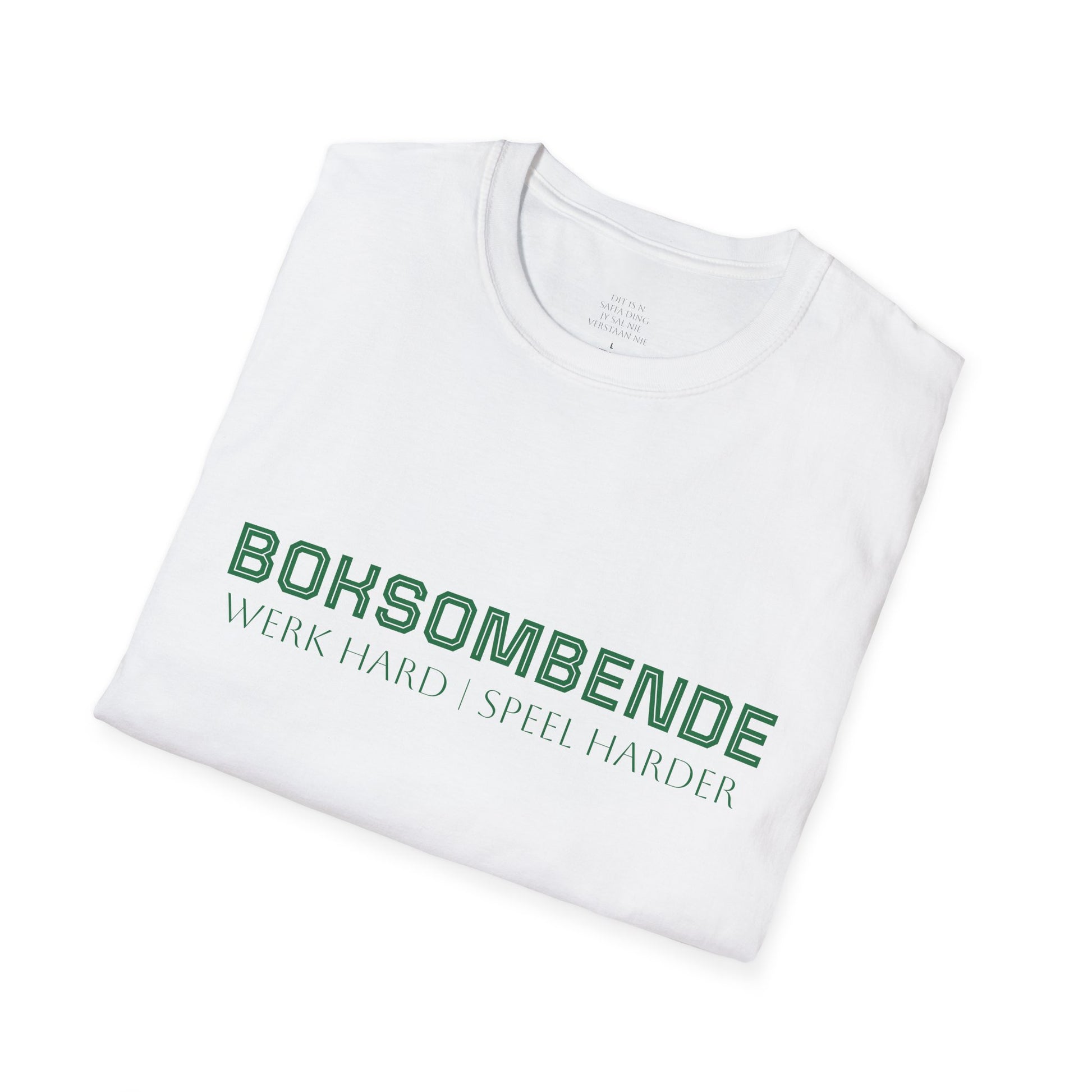 Boksombende T-Shirt – Werk Hard, Speel Harder