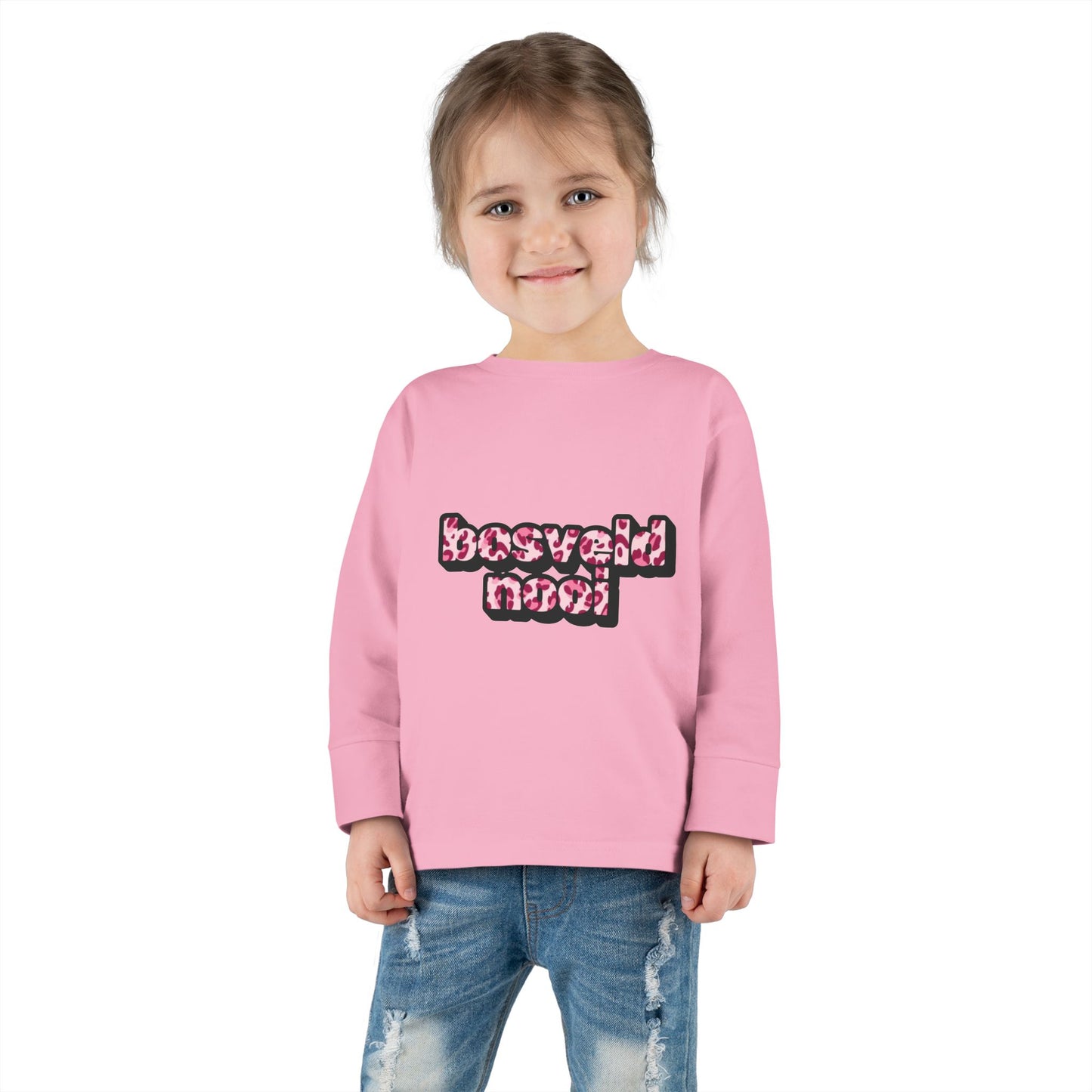'Bosveld Nooi' - Toddler Long Sleeve Pink Leopard print
