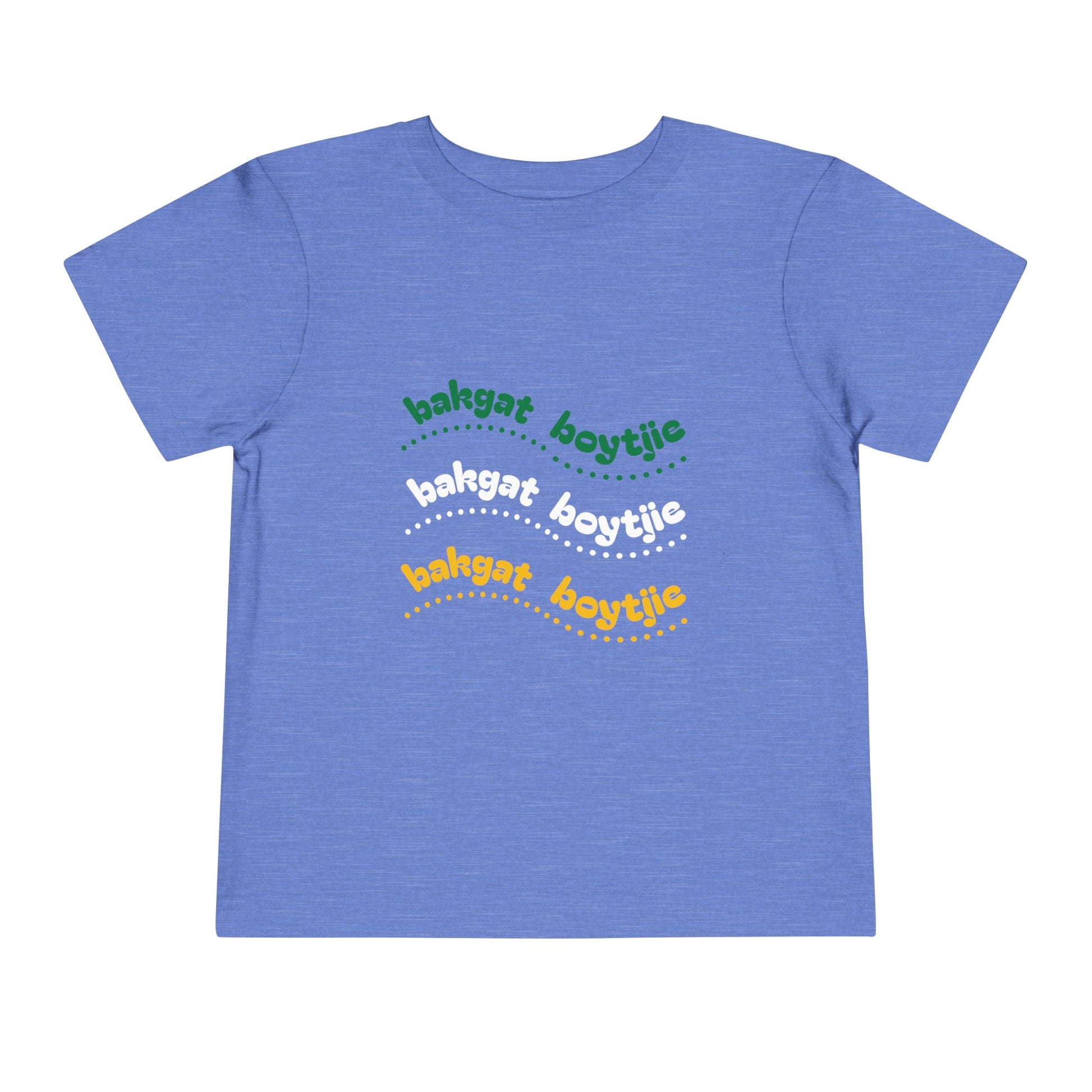 Bakgat Boytjie Toddler Tee – “Made in RSA, Running on Coke & Chutney” | Playful Short Sleeve Shirt for Little Legends