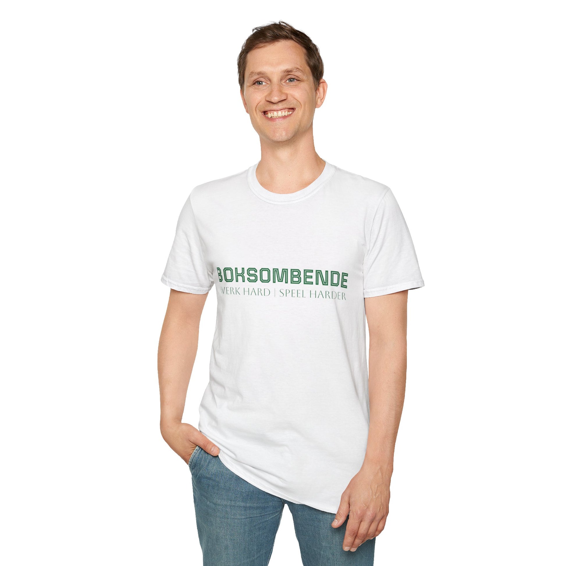 Boksombende T-Shirt – Werk Hard, Speel Harder