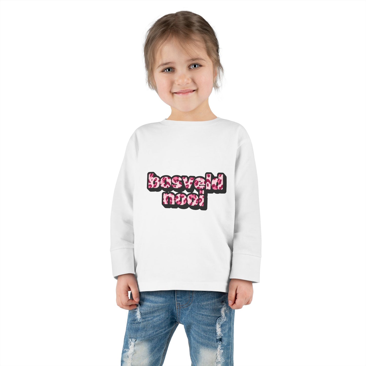 'Bosveld Nooi' - Toddler Long Sleeve Pink Leopard print