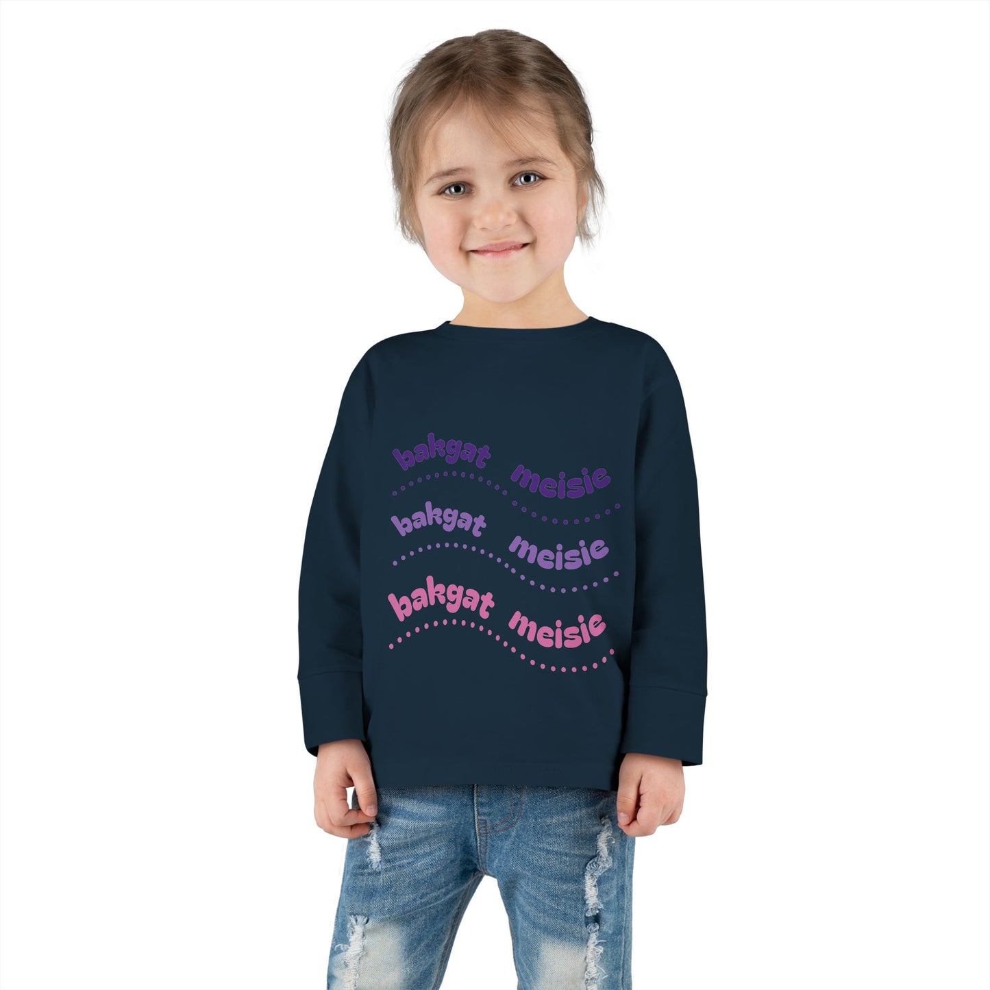 Bakgat Meisie Toddler Long Sleeve Tee – “Made in RSA, Running on Coke & Chutney”