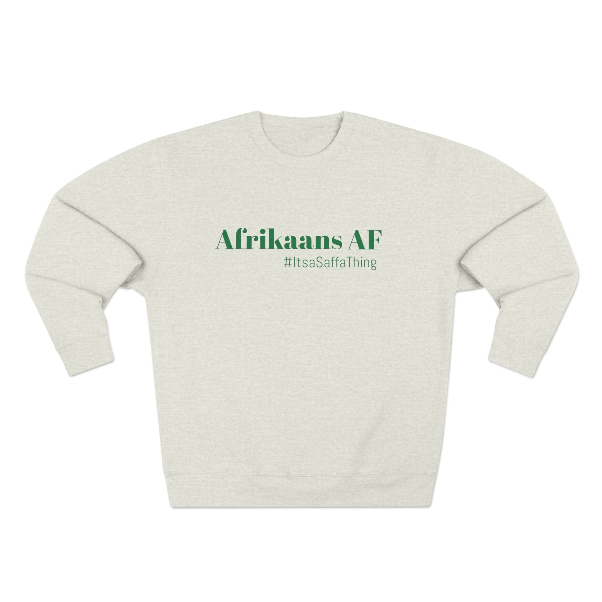 South African Pride Unisex Crewneck Sweatshirt - #AfrikaansAF #ProudlySaffa #LekkerGear #SaffaStyle