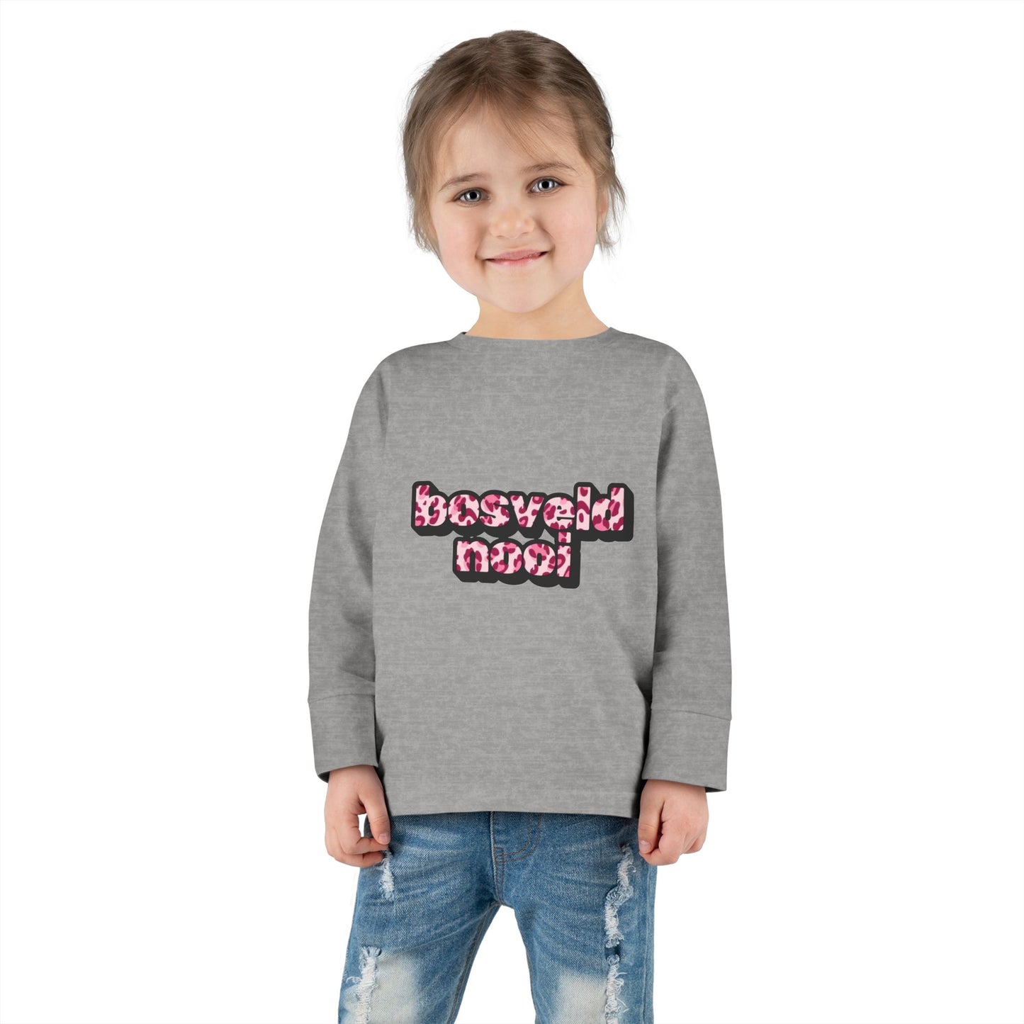 'Bosveld Nooi' - Toddler Long Sleeve Pink Leopard print