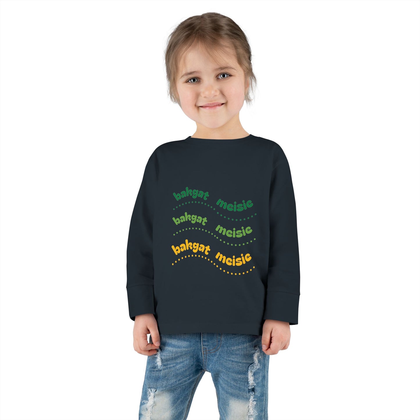 Bakgat Boytjie Long Sleeve Toddler Tee – “Made in RSA, Running on Coke & Chutney”