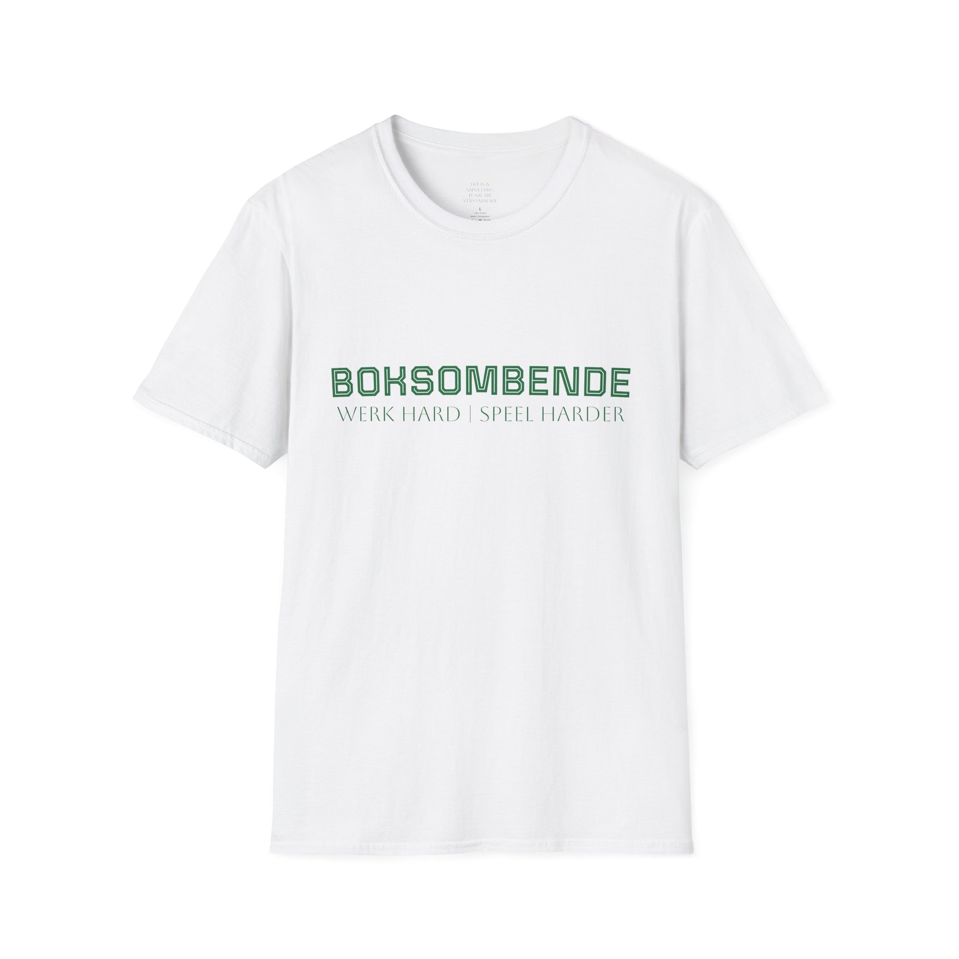 Boksombende T-Shirt – Werk Hard, Speel Harder