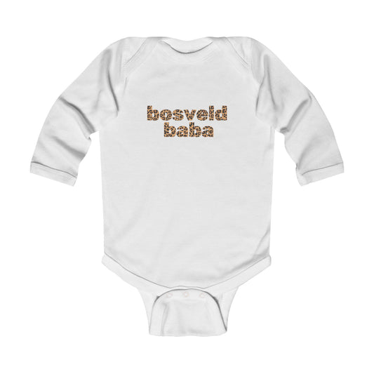 'Bosveld Baba' Leopard Print - Long Sleeve Onesie